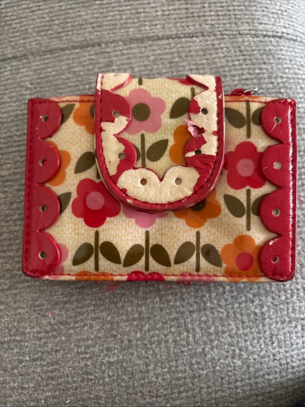 VERA BRADELY WALLET PRETTY PETITE PINK FLORAL  FOLKLORIC  CARD HOLDER WALLET